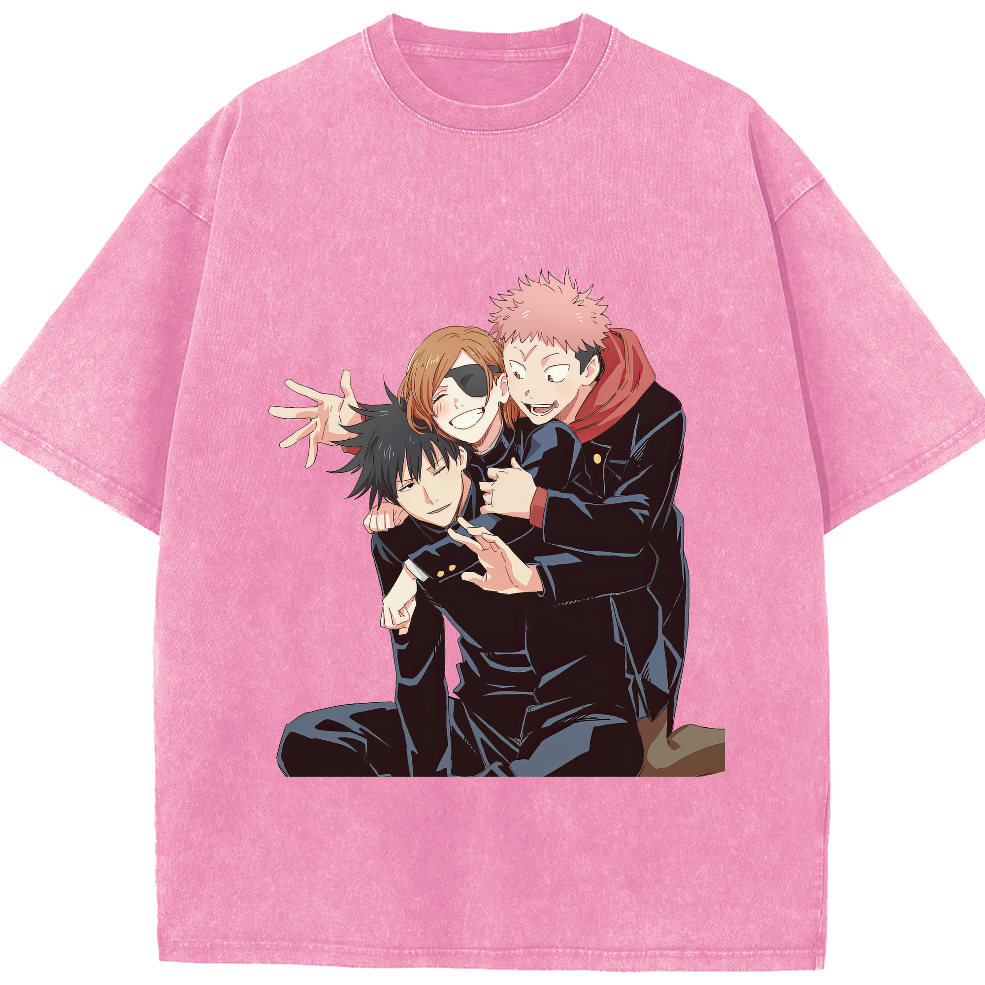 （画像用） 呪術廻戦 Jujutsu Kaisen 綿100% ヴィンテージ風 半袖Tシャツ（フロントプリント）